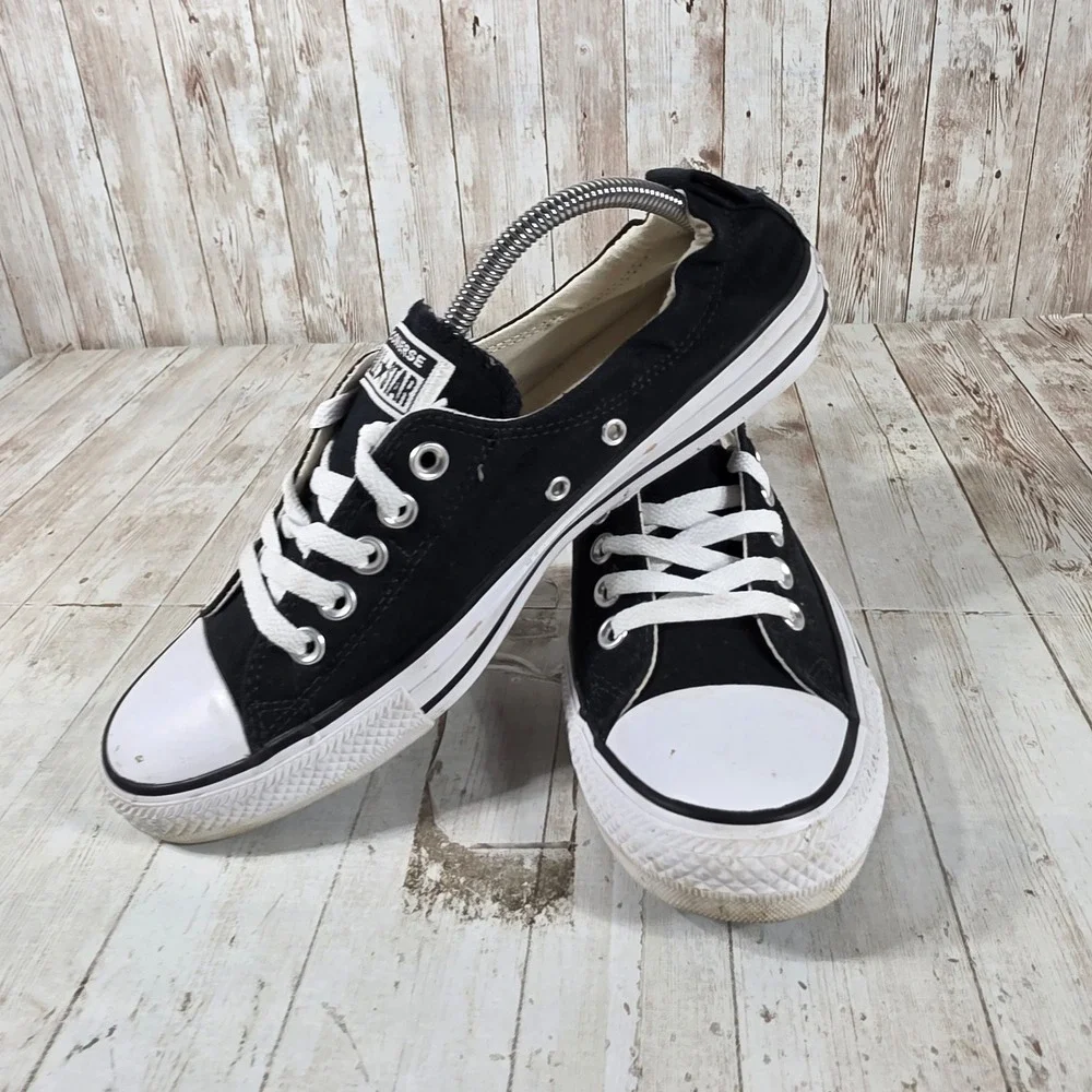 Converse Chuck Taylor All Star Shoreline Black Slip On Sneakers Womens 11 - Picture 5 of 8